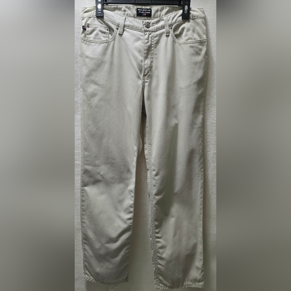 Polo Jeans Co Ralph Lauren Womens Saturday Cream Jeans Size 8x32 Beach  Boho EUC